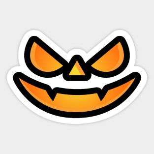 Halloween Spooky Jack O Lantern Pumpkin Face Sticker